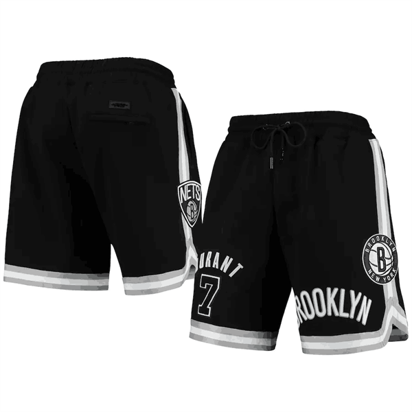 Men's Brooklyn Nets #7 Kevin Durant Black Shorts